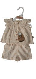 Baby Girl Cream Floral Outfit Set