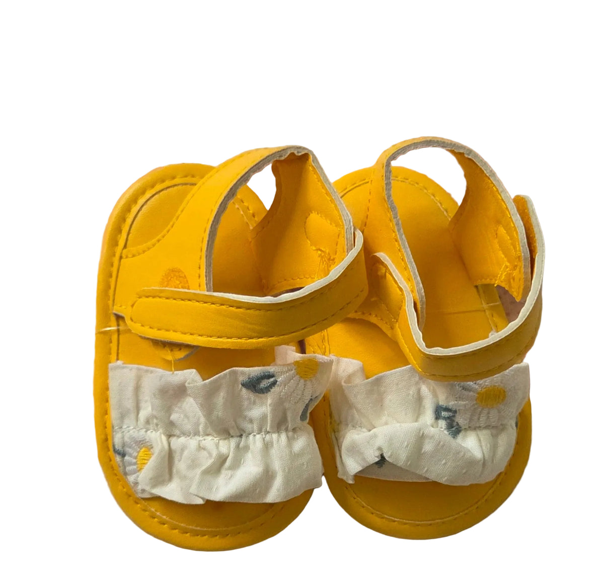 Cupcakes and Cashmere Baby Girl Yellow Ruffle Sandals
