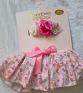 Bebe Baby Girls 2-Piece Floral Tutu Skirt & Headband Set – New