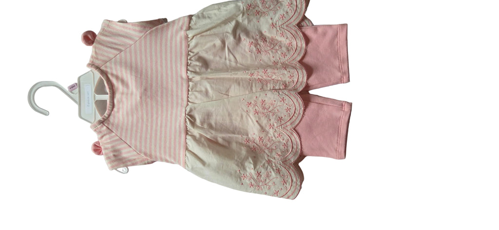 Baby Girl Pink Lace Dress & Leggings Set