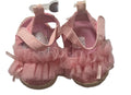 Baby Girl Pink Ruffle Sandals with Bow