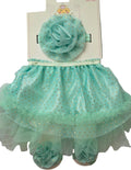 Baby Girl Turquoise Tutu Outfit with Headband – Newborn