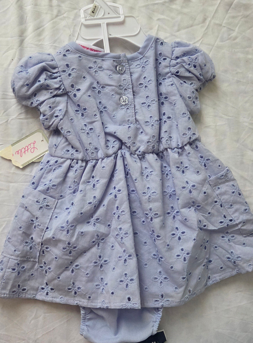 Baby Girl Blue Eyelet Dress – New with Tags
