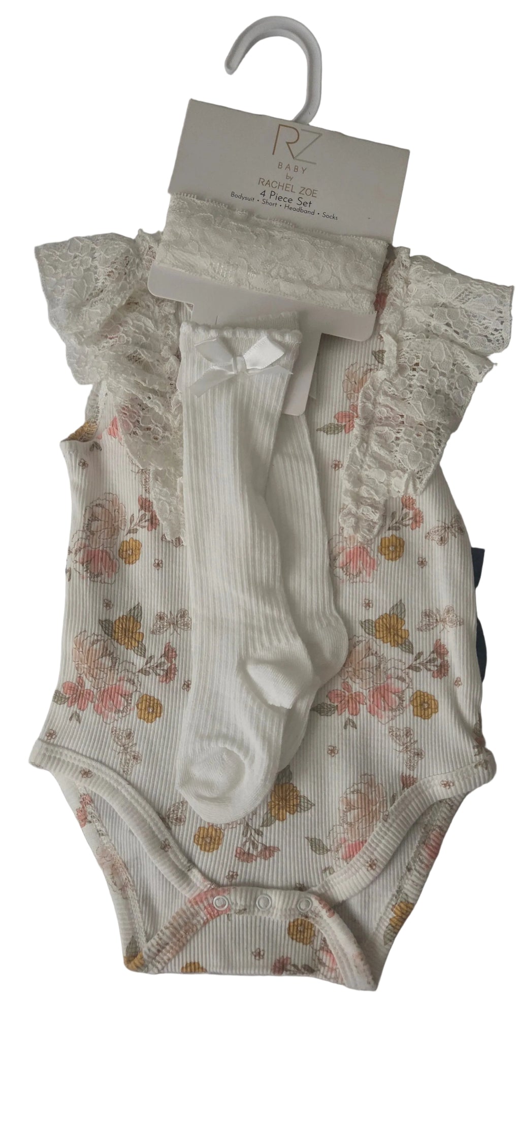 Baby Floral Top and Blue Shorts Set