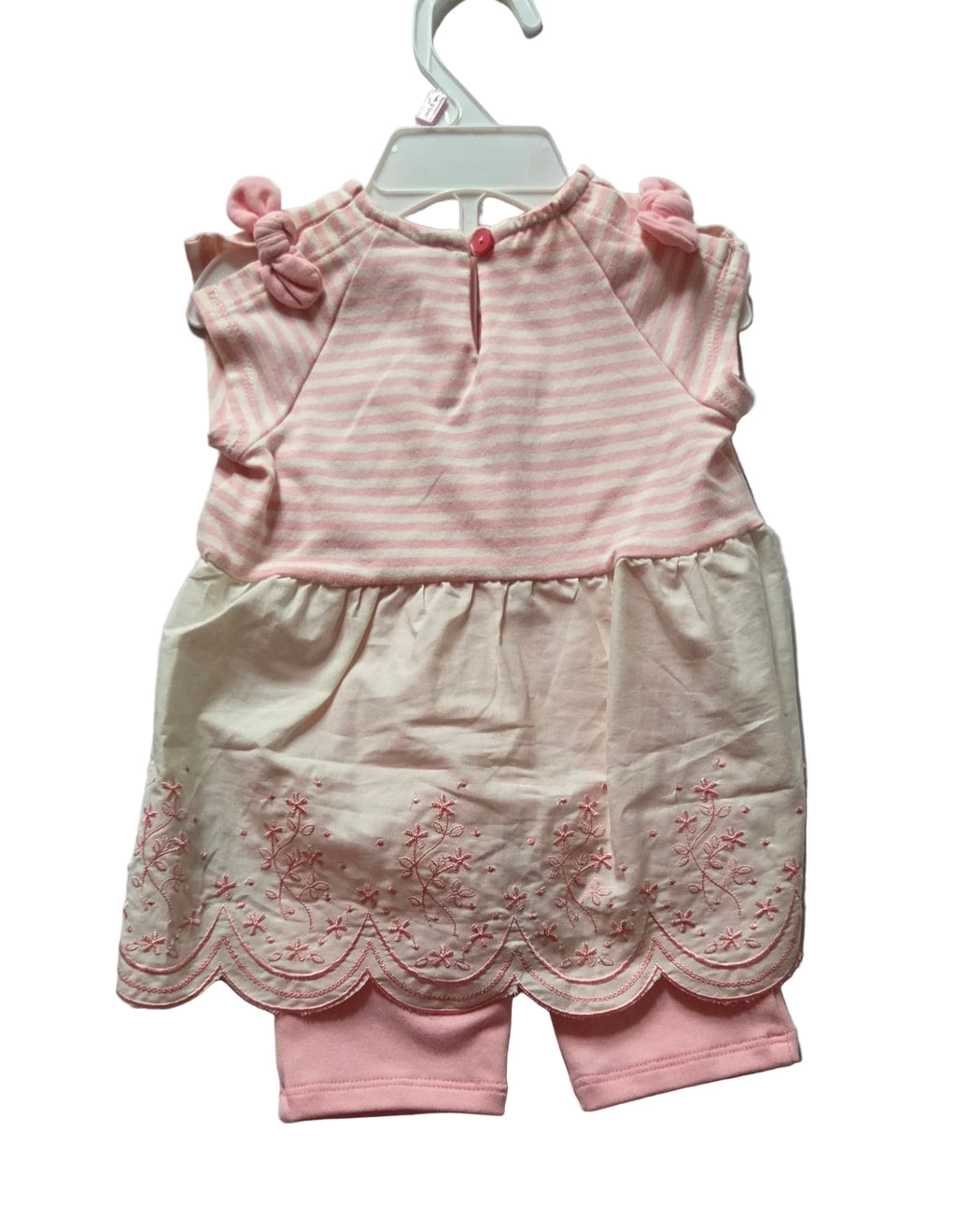 Baby Girl Pink Lace Dress & Leggings Set